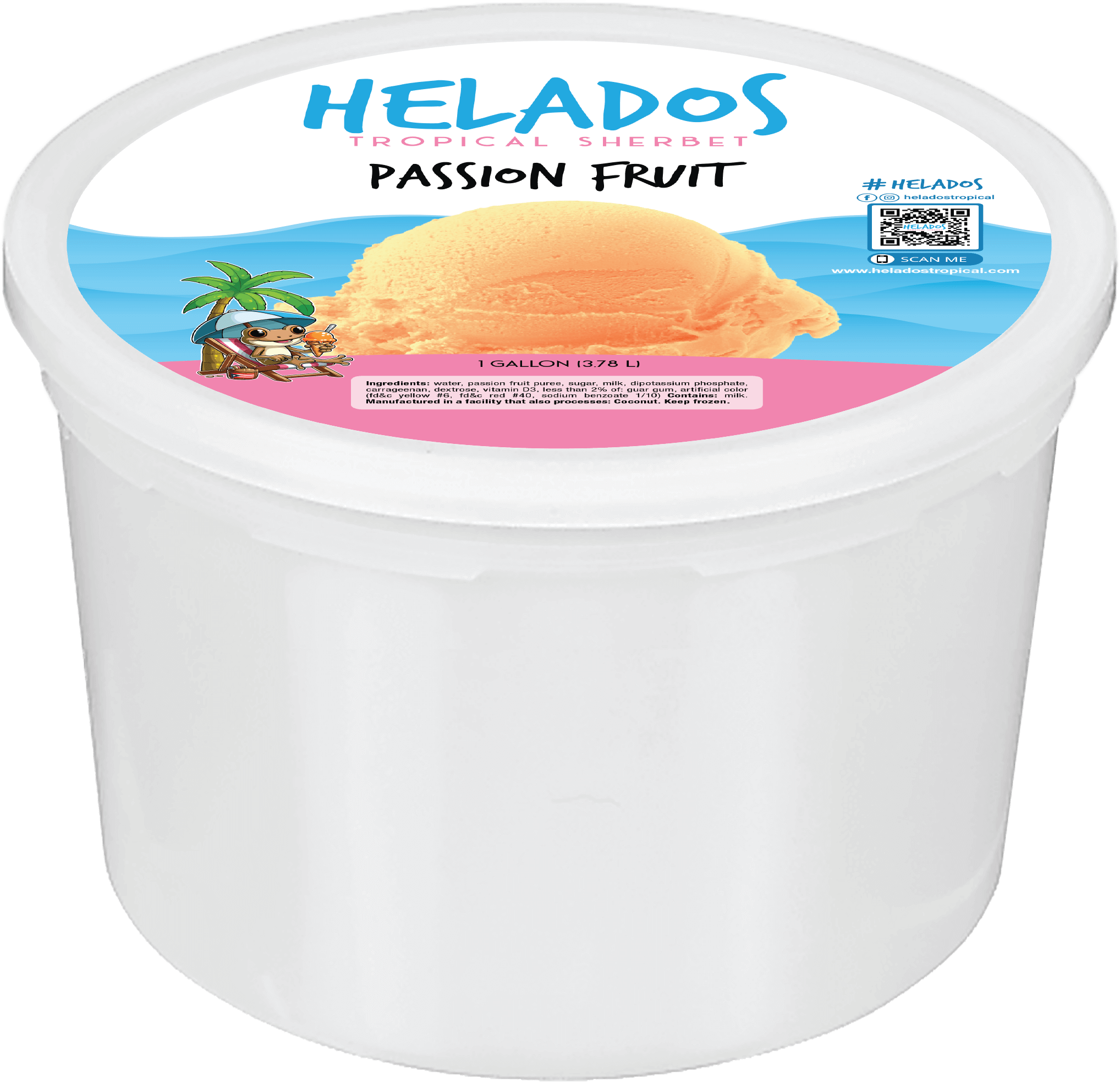 Helados Passion Fruit 1 gallon
