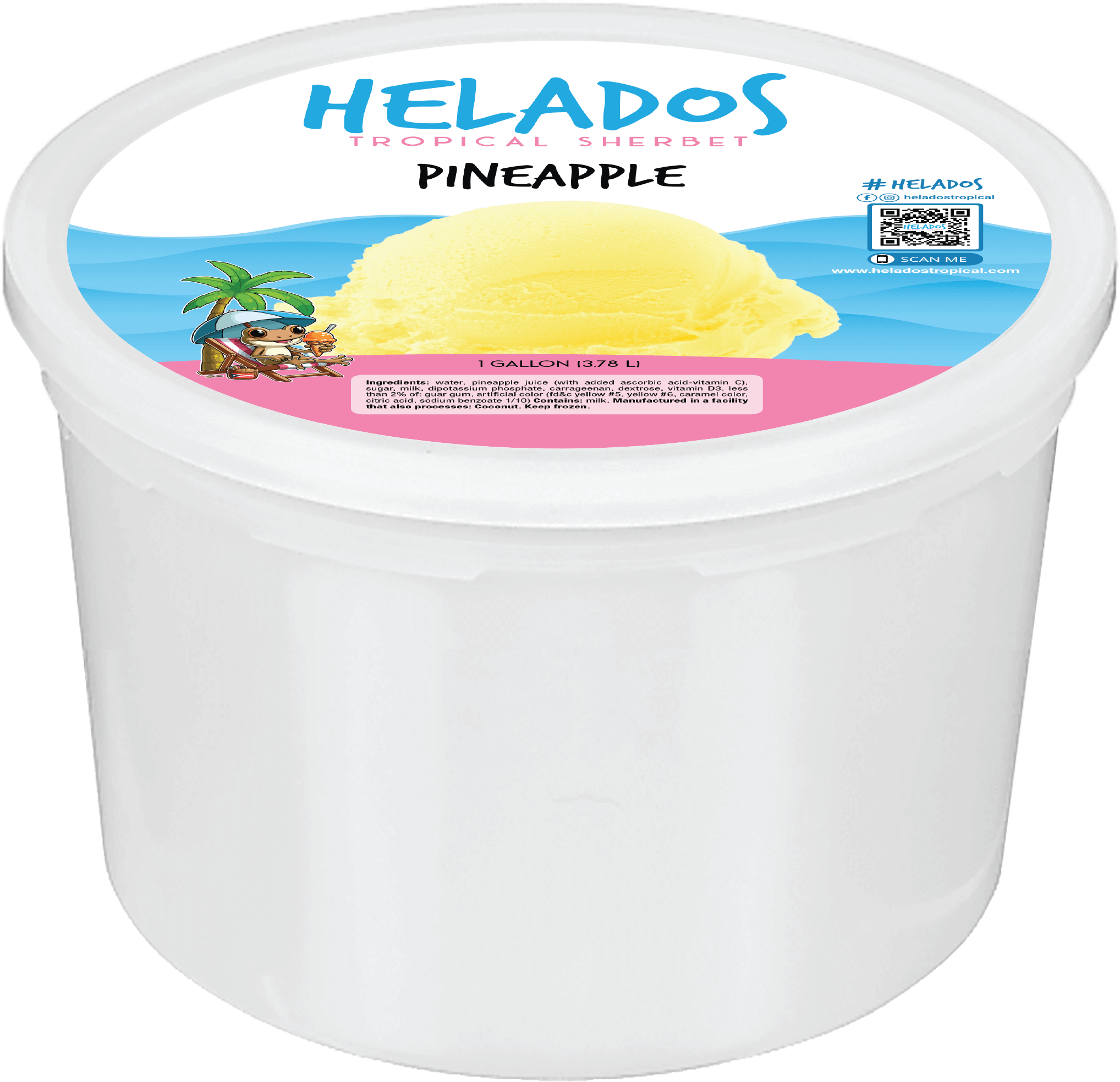 Helados Pineapple 1 gallon