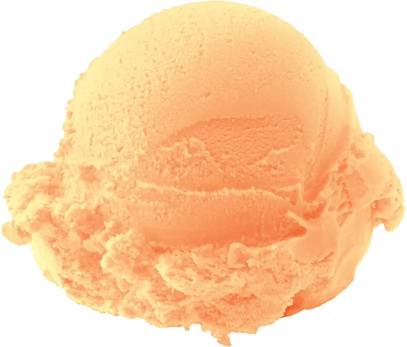 Passion Fruit sherbet scoop