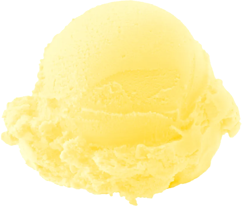 Pineapple sherbet scoop